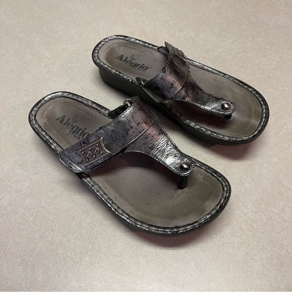 Alegria By Pg Life 'carina' Sandal Women's Size 37 Leather Hook - Picture 2 of 9